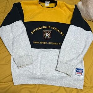 Pittsburgh Steelers Men's Colorblock Sweater- VINTAGE